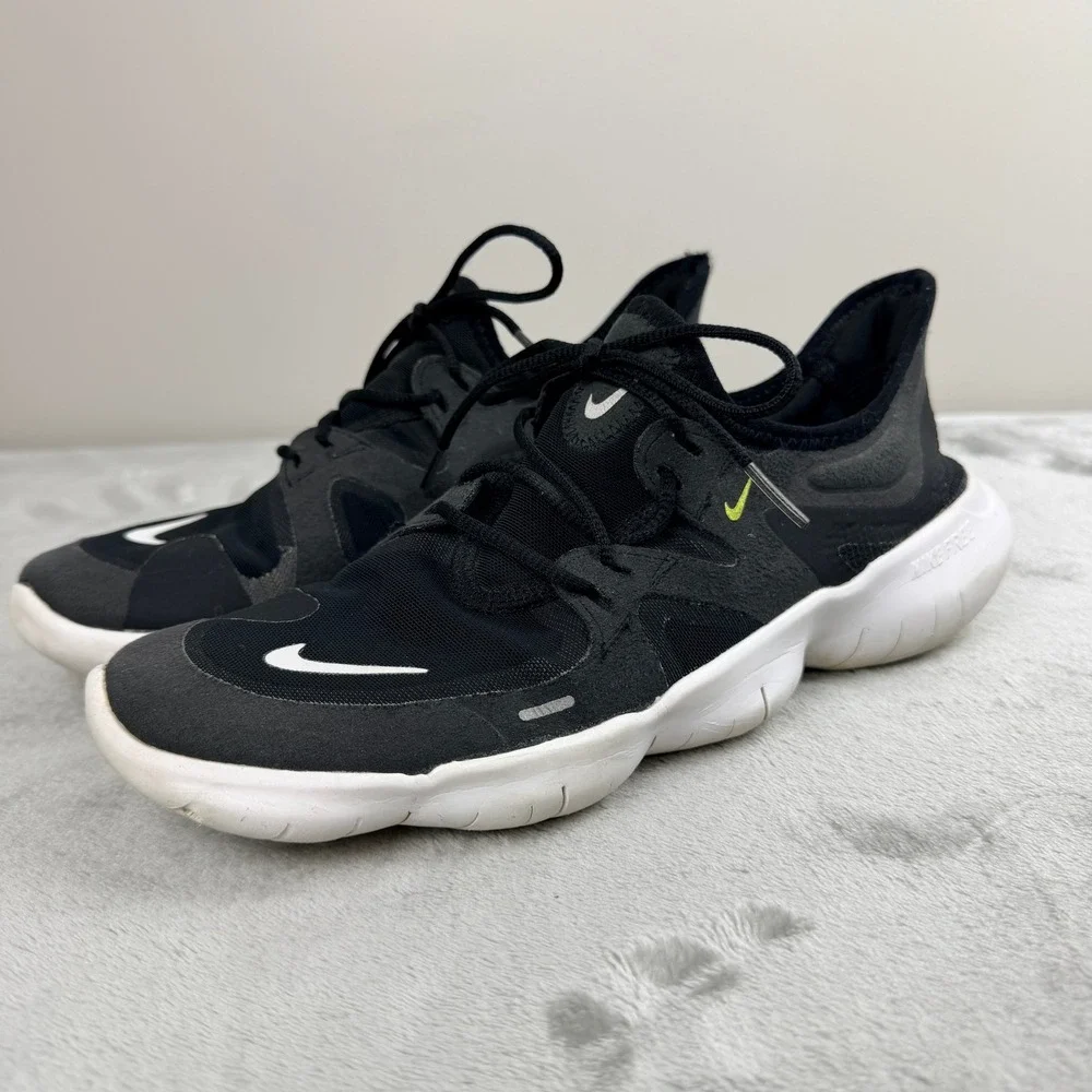 Nike Free RN 5.0 Mens Running Shoes Black White AQ1316-003 Size 9